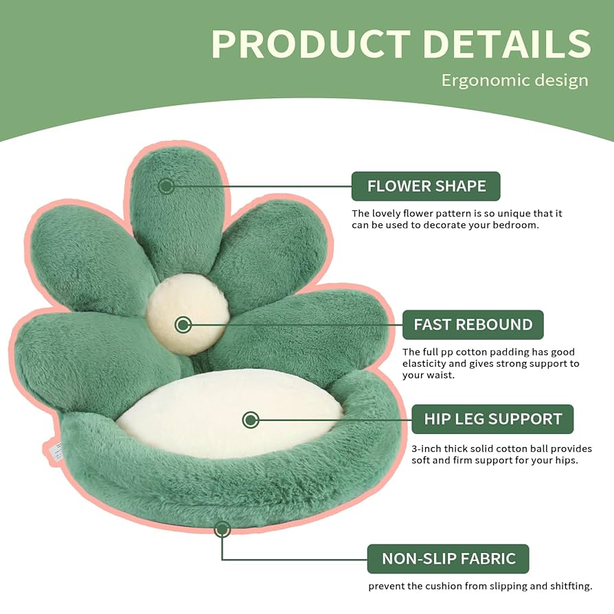 Amazon.com: Ditucu Flower Shape Chair Pillow Cute Seat